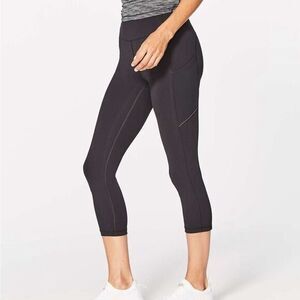 Lululemon‎ Black Speed Up Crop 21” Leggings Size 4 for Running​